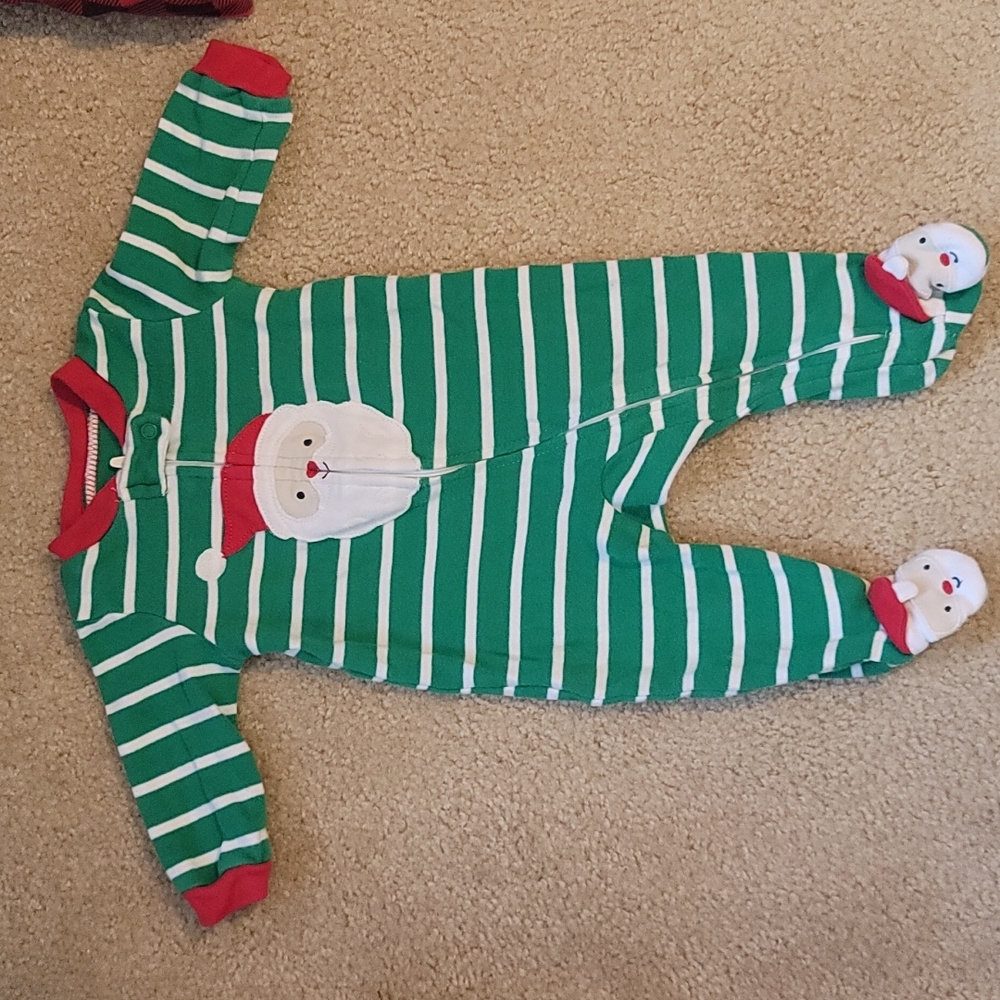 Carters‎ Christmas Santa footie pajamas